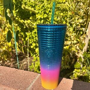 Starbucks x Tim Singleton 2023 Pride Collection Grid 24 oz tumbler cold cup